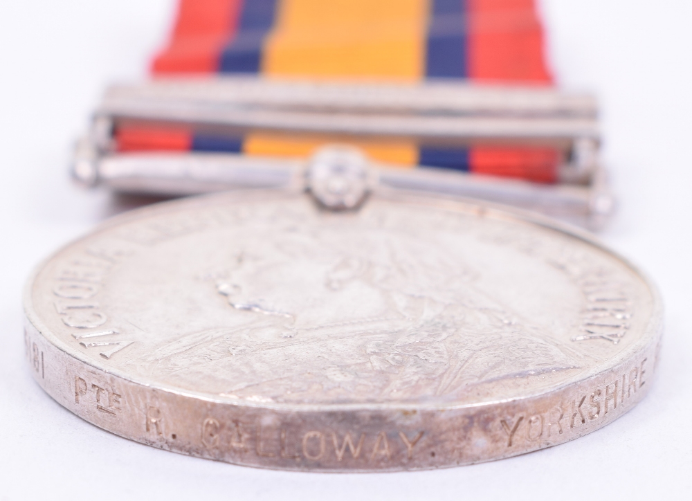 Boer War Yorkshire Regiment Queen’s South Africa Medal - Image 2 of 3