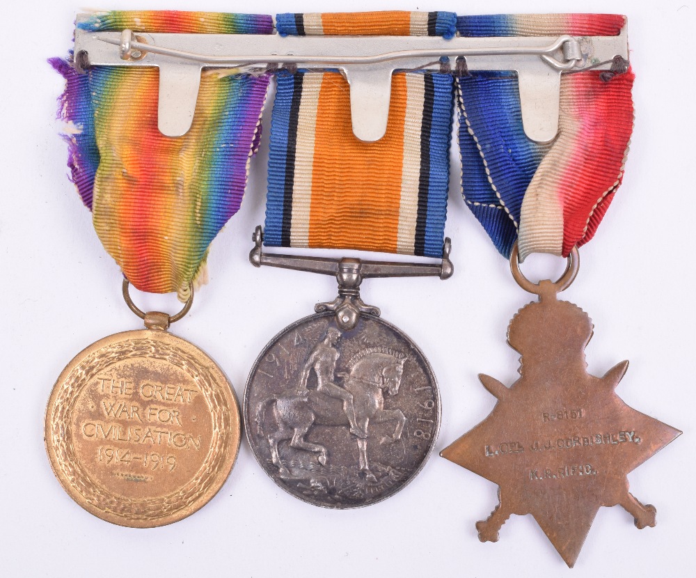 King’s Royal Rifle Corps 1914-15 Star Medal Trio - Image 2 of 2