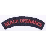 WW2 Beach Ordnance Cloth Shoulder Title