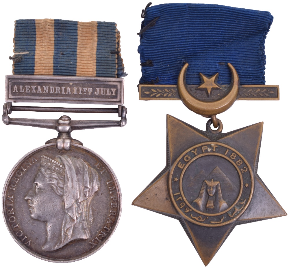Bombardment of Alexandria 1882 Victoria Cross Action Egypt & Sudan Medal Pair