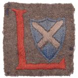 WW1 156th Brigade 52nd Lowland Division Cloth Formation Sign