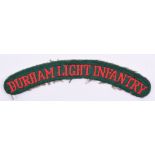 WW2 16th Battalion Durham Light Infantry Cloth Shoulder Title