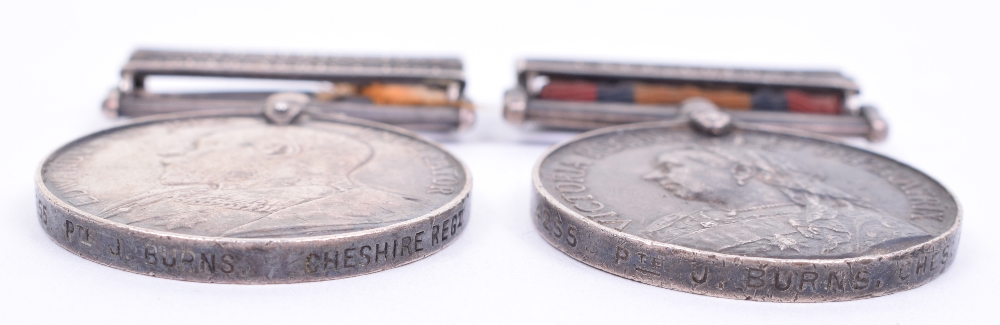 Cheshire Regiment Queen’s South Africa and King’s South Africa Medal Pair - Image 2 of 3