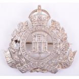 Silvered Suffolk Regiment Officers Pagri Badge