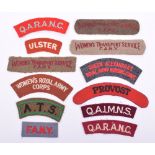 Selection of WW2 Women’s Organisations Cloth Shoulder Titles