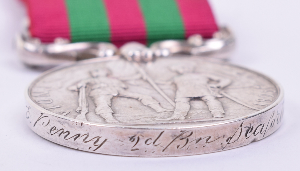 Seaforth Highlanders Chitral Operations Indian General Service Medal 1895-1902, Wounded at the Battl - Image 3 of 4