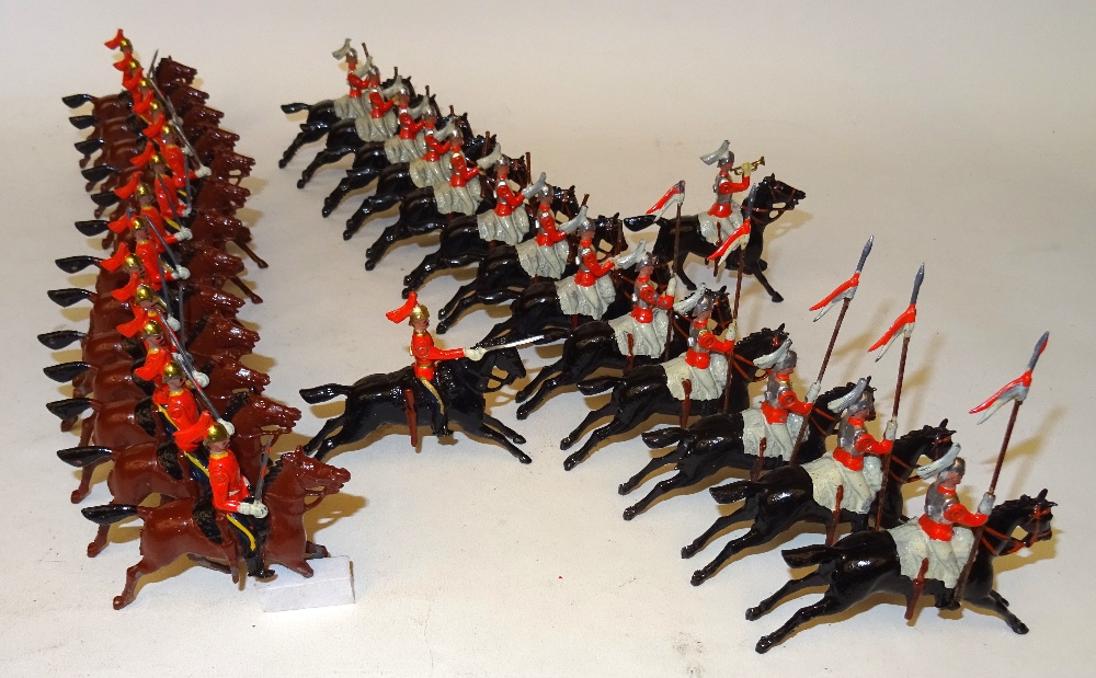 Britains set 129, Large two-tier Display Box, British Cavalry in Full Dress - Image 7 of 25