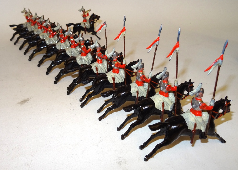 Britains set 129, Large two-tier Display Box, British Cavalry in Full Dress - Image 5 of 25