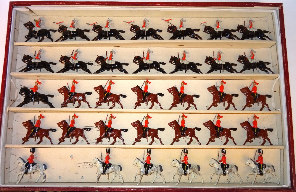Britains set 129, Large two-tier Display Box, British Cavalry in Full Dress - Image 3 of 25