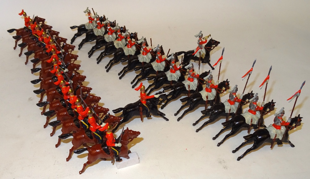 Britains set 129, Large two-tier Display Box, British Cavalry in Full Dress - Image 8 of 25