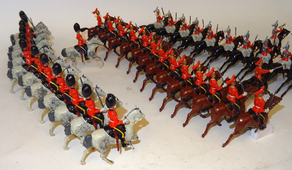 Britains set 129, Large two-tier Display Box, British Cavalry in Full Dress - Image 12 of 25