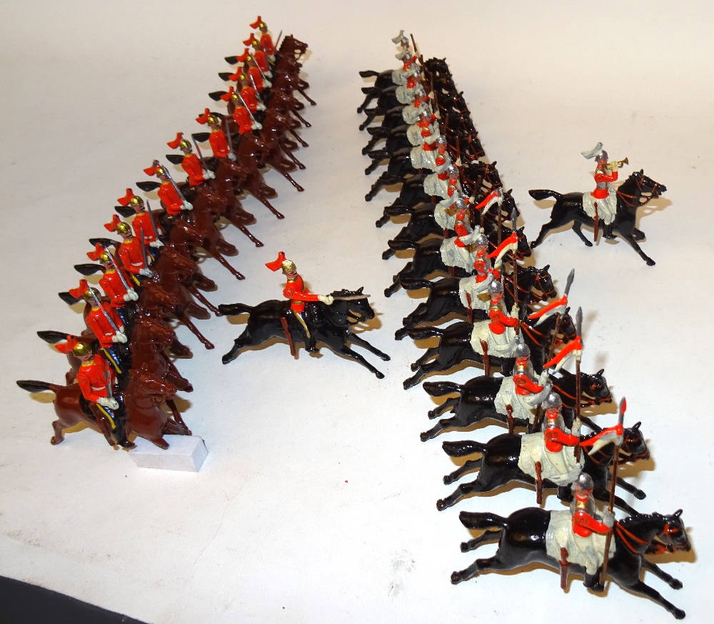 Britains set 129, Large two-tier Display Box, British Cavalry in Full Dress - Image 9 of 25