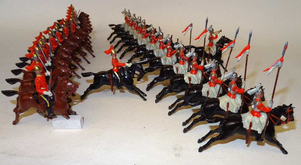 Britains set 129, Large two-tier Display Box, British Cavalry in Full Dress - Image 10 of 25