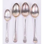 Four Silver plate Railway Lines 1st Class Carriage Cutlery Spoons