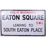 City Of Westminster Enamel Street Sign 1950's