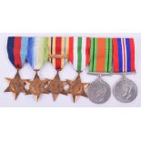 WW2 British Campaign Medal Group of Six