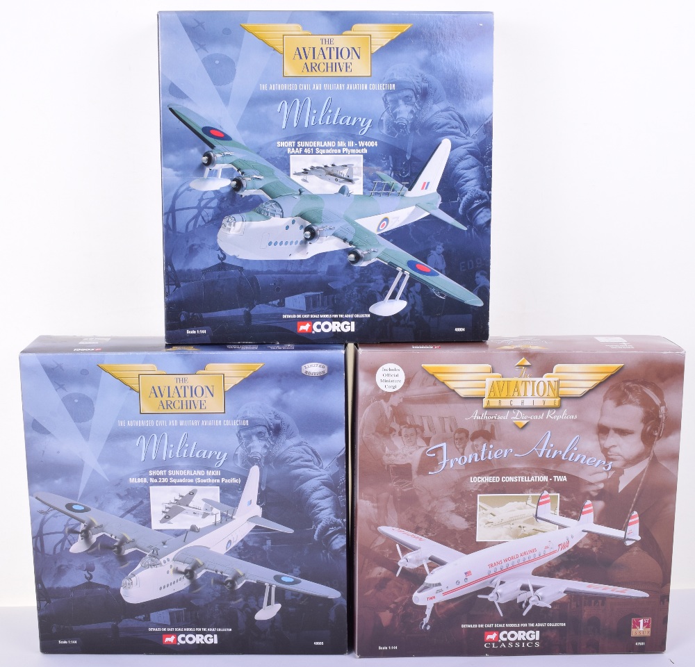 Three Boxed Corgi Aviation Models