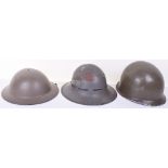 3x Military Steel Helmets