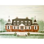 David Gentleman Mulberry (Plantation House) lithograph 54 of 100 signed 51 x 63 cm unframed small