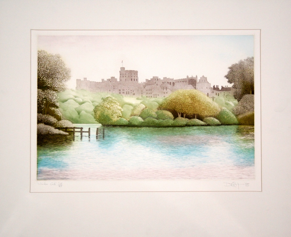 David Bowyer Windsor Castle Etching & Intaglio AP7/15 signed 49 x 58 cm unframed On show at the