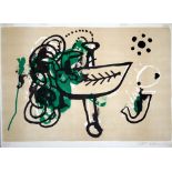 Alan Davie Celtic Dream Boat 1965 lithograph 23 of 75 signed 69 x 99 cm unframed paper stained by