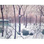 Gerald Mynott Snow in Vienna lithograph 125 of 250 signed 55 x 71 cm unframed On show at the