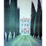 Gerald Mynott Cypress Avenue, Sienna lithograph AP XII/XXV signed 71 x 55 cm unframed On show at the