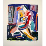 Fraser Taylor Crouched Woman 1986 screenprint 69 of 150 signed 105 x 90 cm unframed On show at the