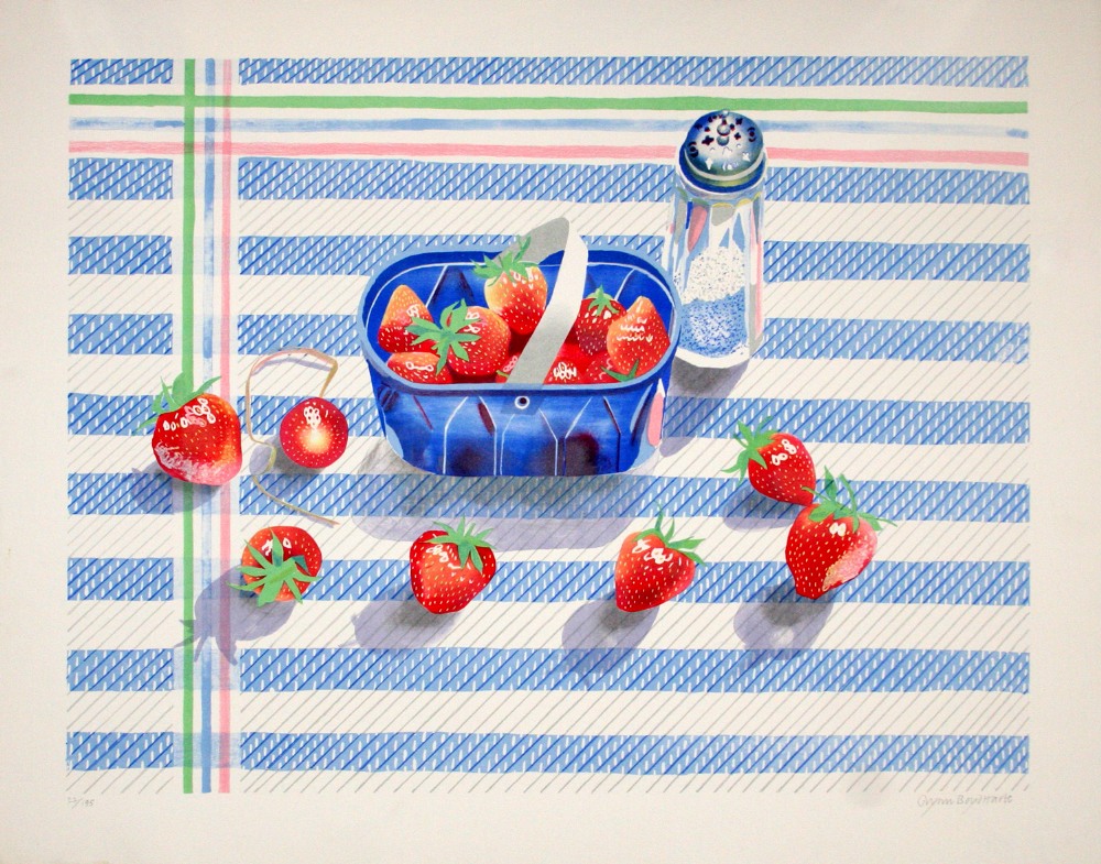 Glynn Boyd Harte Strawberries lithograph 22 of 195 signed 51 x 71 cm unframed On show at the