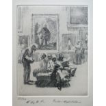 Roland Batchelor At the RA etching 25 of 40 signed 14 x 11 cm unframed On show at the Curwen Gallery