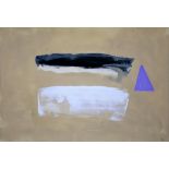 Alistair Grant Mauve Triangle gouache signed 19 x 29 cm unframed On show at the Curwen Gallery RRP £