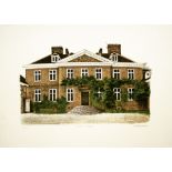 David Gentleman The Palace, Lichfield lithograph 110 of 150 signed 48 x 64 cm unframed small stain