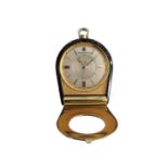 Travel alarm clock in yellow and black enamel gold Jaeger LeCoultre MATERIAL: metal gold, yellow