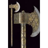 A battle axe, dating: 18th/19th Century, provenance: India Sind or Oudh, dating: 18th/19th