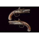 A pair of flintlock traveling pistols, dating: last quarter of the 18th Century, provenance: