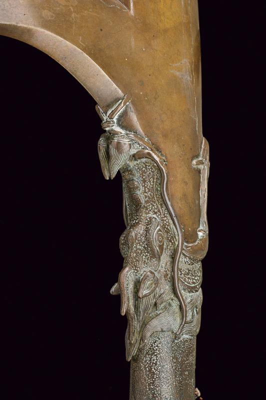 A parade pole arm, dating: , provenance: China, dating: , provenance: China, Bronze, convex-edged ( - Image 3 of 4