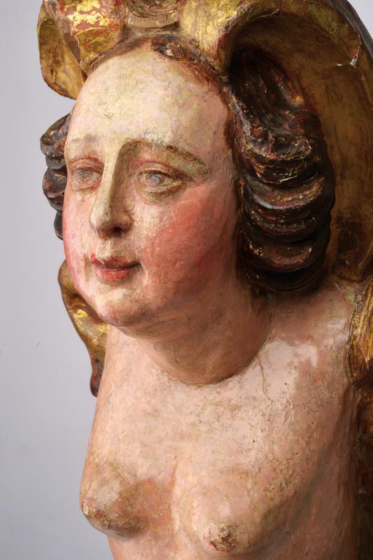 A very rare figurehead, dating: 17th/18th Century, provenance: Italy, dating: 17th/18th Century, - Image 2 of 5