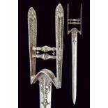 Long Tanjore Katar dagger with pierced hilt and european blade , dating: 17th Century, provenance: