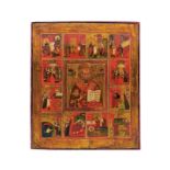 St. Nicholas and twelve scenes of life, dating: mid-19th Century, provenance: Russia, dating: mid-