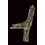 A rare bronze axe, dating: Warring States (475-221 B.C.), provenance: China, dating: Warring