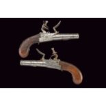 A pair of pocket flintlock pistols, dating: last quarter of the 18th Century, provenance: Northern