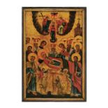 Dormition of the Mother of God, dating: mid-18th Century, provenance: Romania, dating: mid-18th