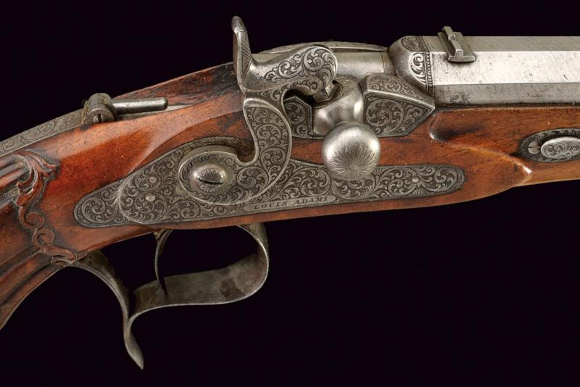 A very scarce breech loading percussion pistol by Louis Adami - Image 7 of 8