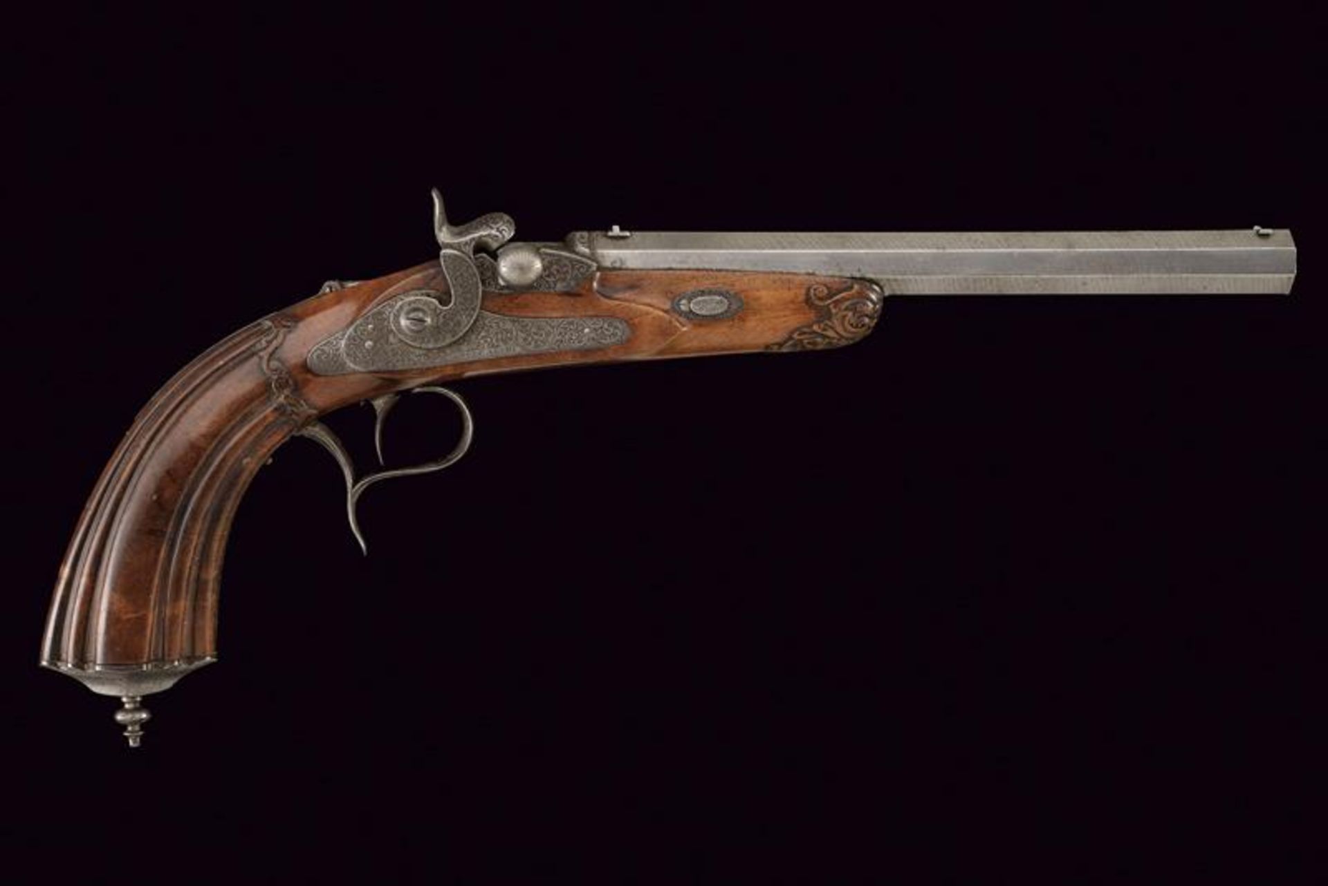A very scarce breech loading percussion pistol by Louis Adami - Image 8 of 8