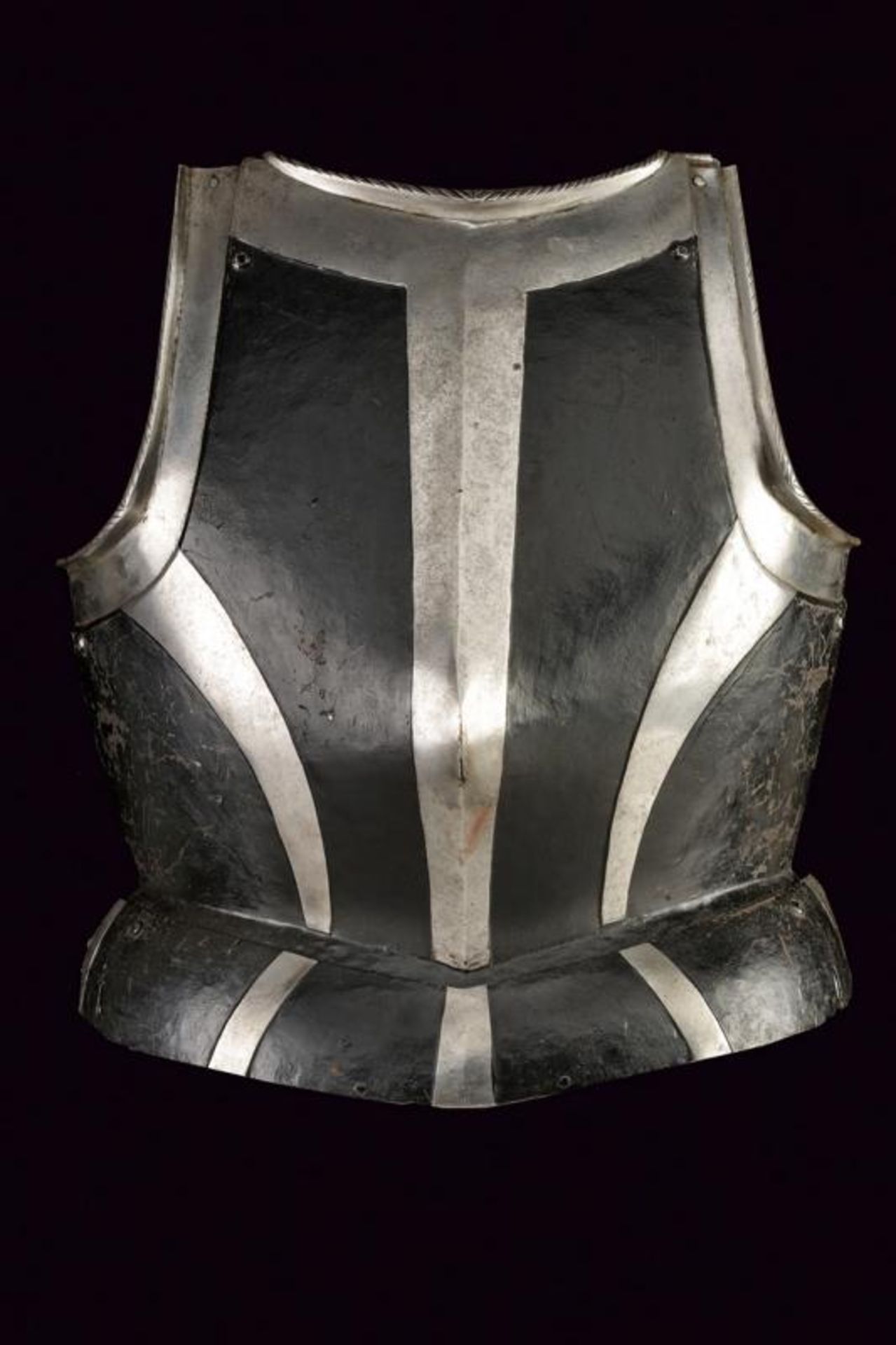 A nice breastplate for a black and white armour