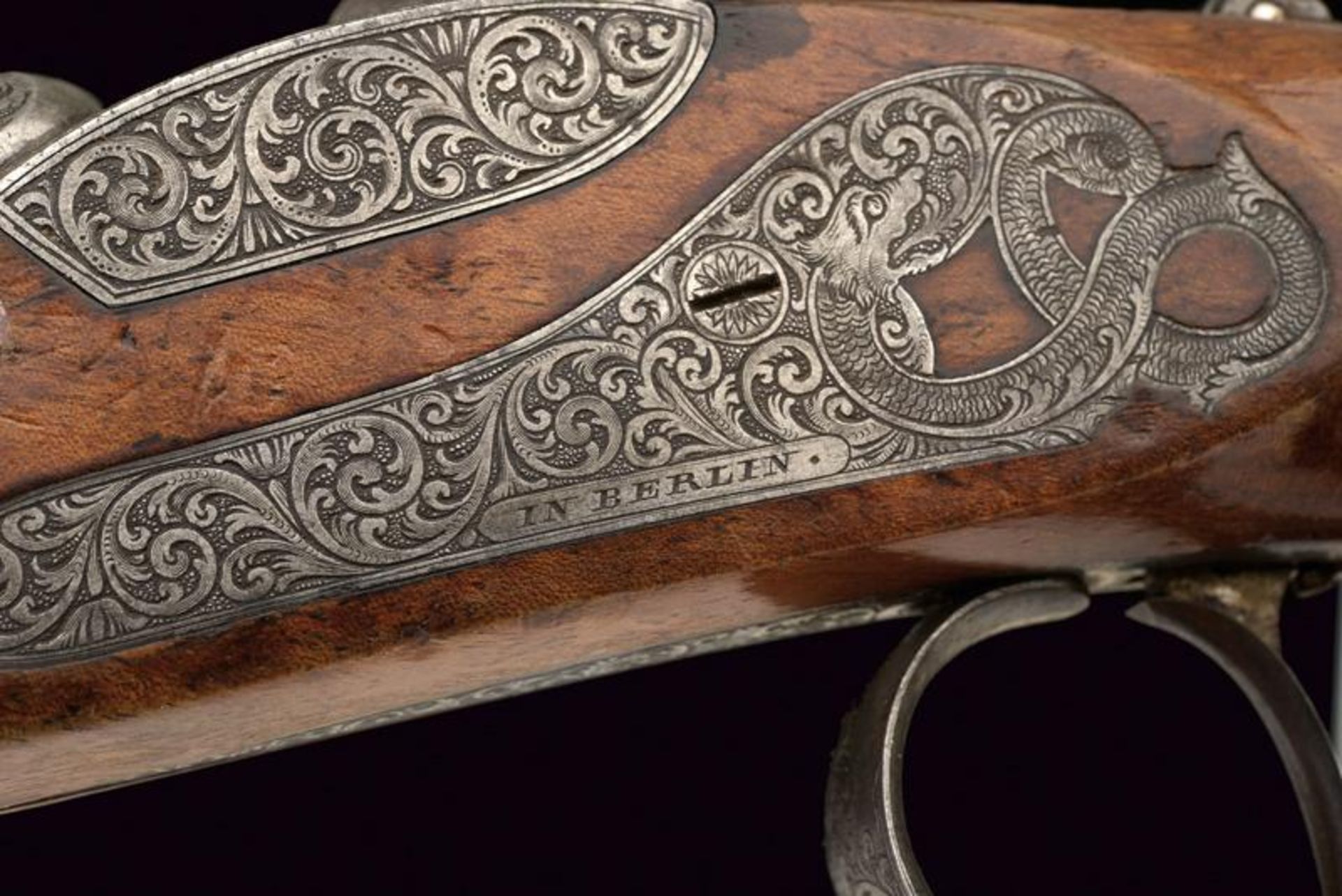 A very scarce breech loading percussion pistol by Louis Adami - Image 5 of 8