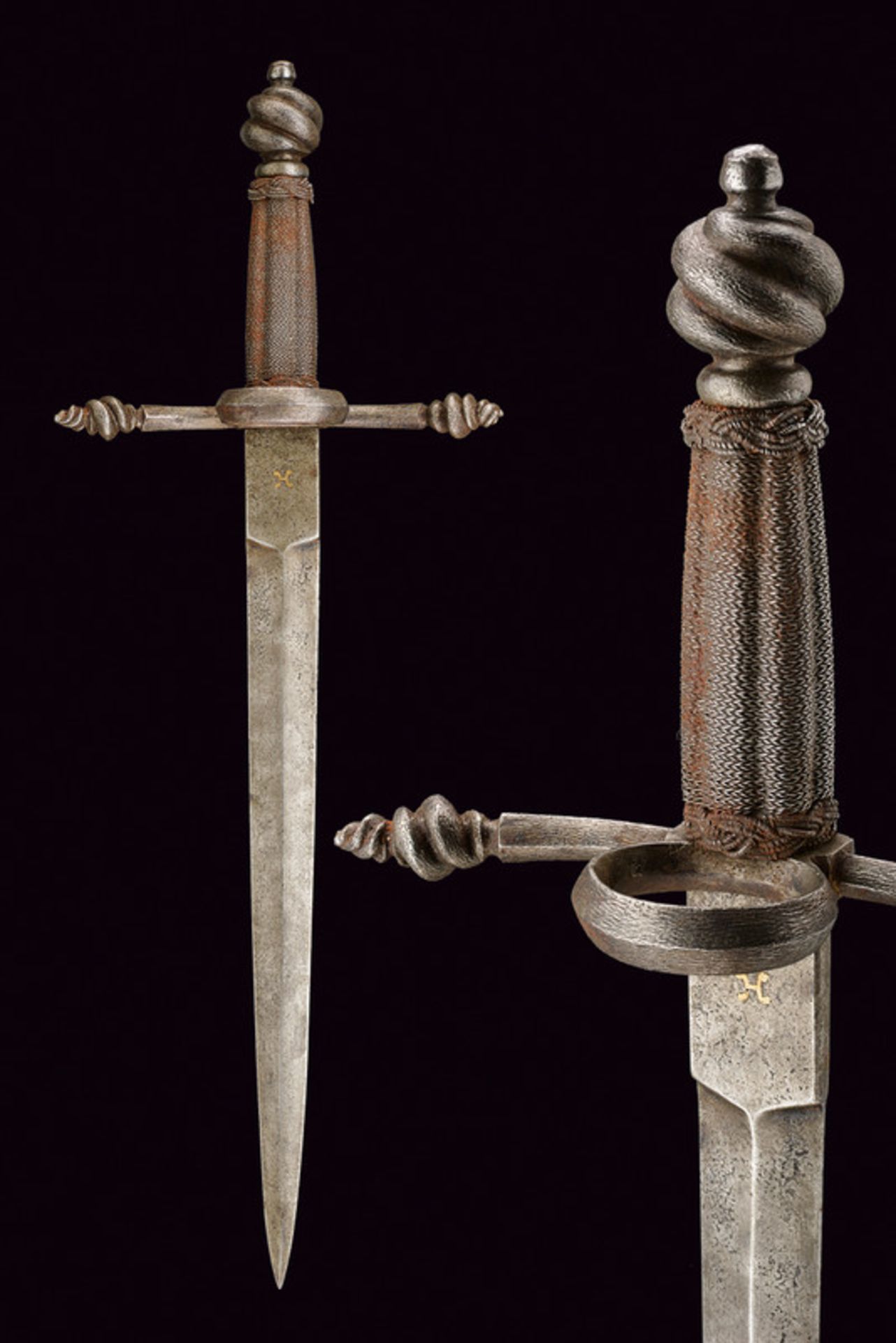 A composite left hand dagger