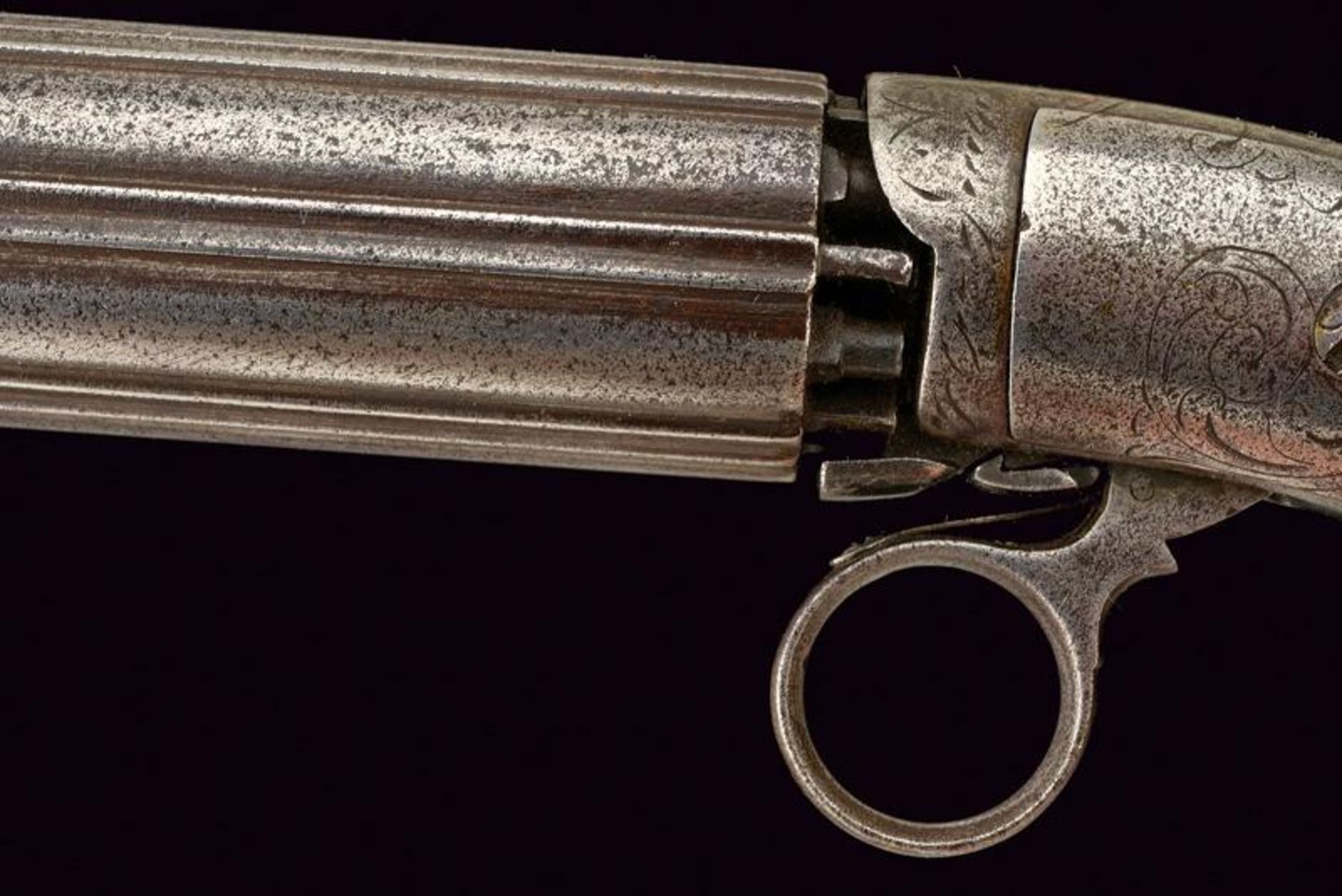 A six barrelled pepperbox percussion revolver - Image 2 of 2