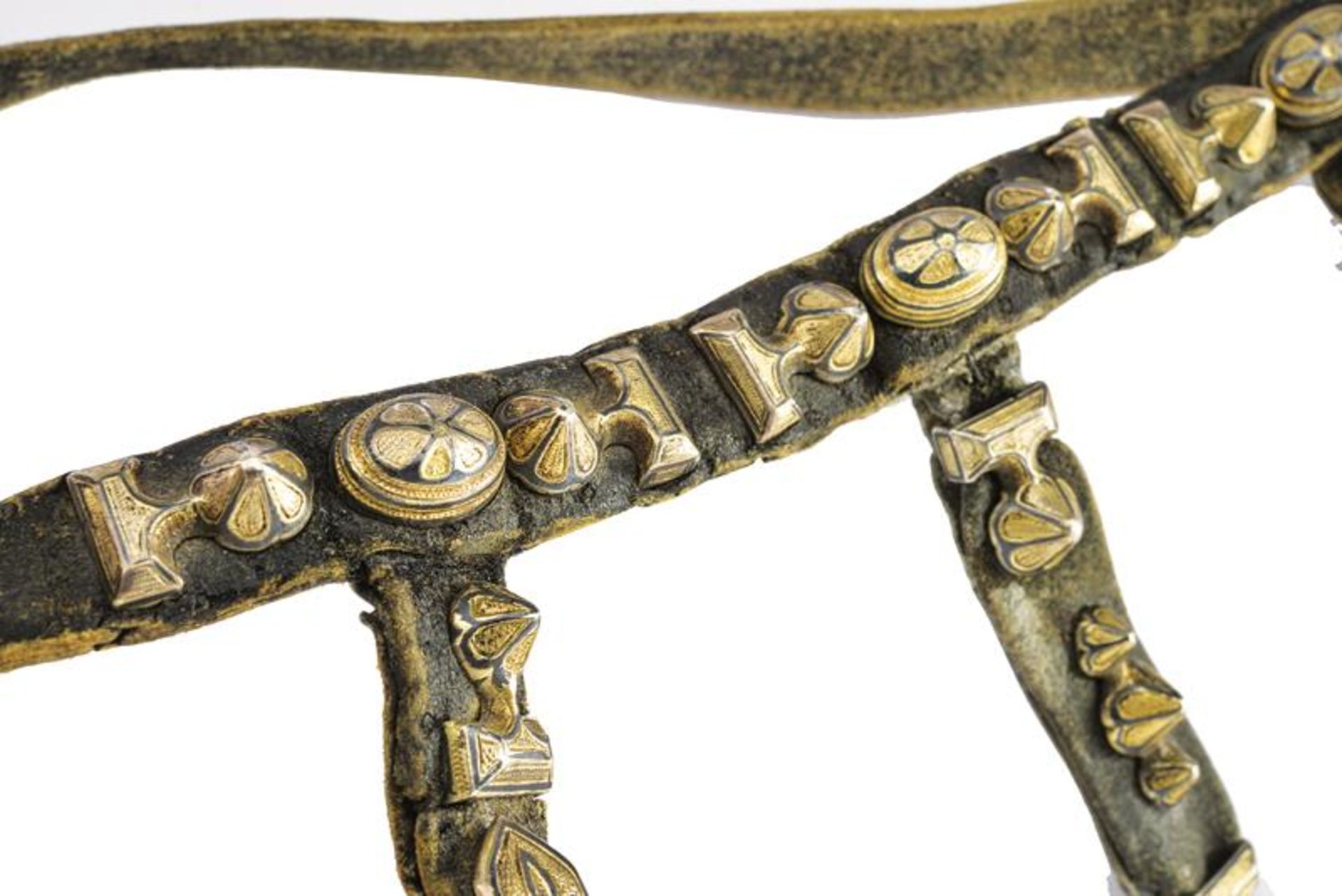 A belt with silver, nielloed mounts - Image 2 of 3