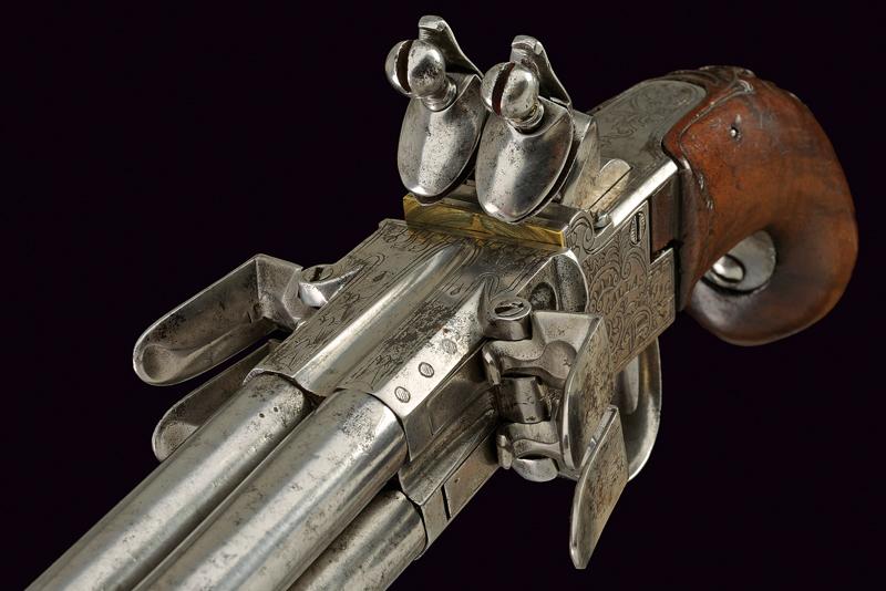 A very rare four barrelled flintlock pistol - Image 7 of 8